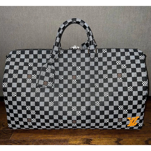 Louis Vuitton Keepall Bandouliere 50 Distorted Damier Duffle Weekend Travel Bag - Picture 3 of 11